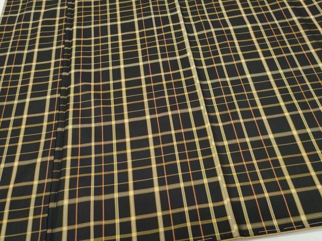 平和屋着物○本場黄八丈 平織 紬 正絹 逸品 CAAR8261vf