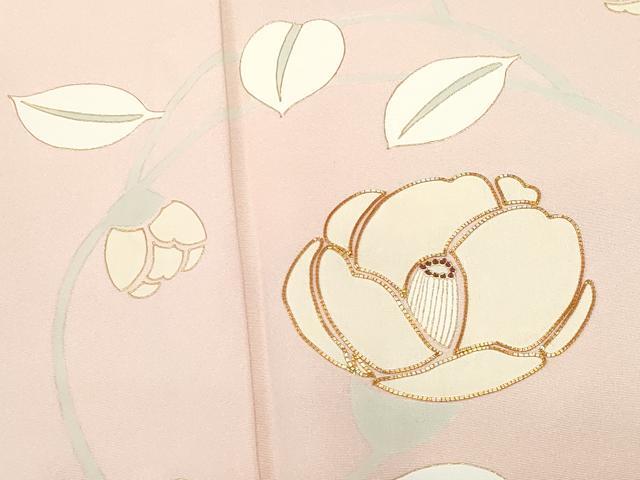 平和屋着物○訪問着 駒刺繍 椿 金彩 正絹 逸品 CAAX0846vfの通販はau