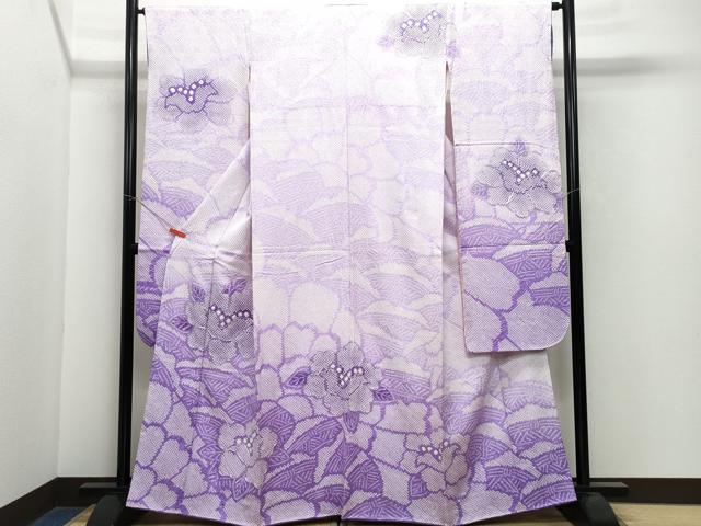 平和屋着物●豪華振袖　総絞り　駒刺繍　牡丹　正絹　逸品　CAAX0859vf