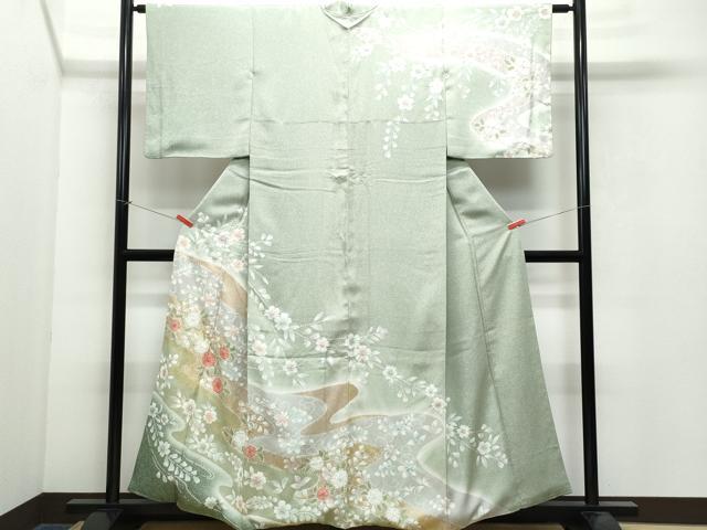 平和屋着物●訪問着　辻が花　暈し染め　金彩　松坂屋扱い　正絹　逸品　CAAX0868vf