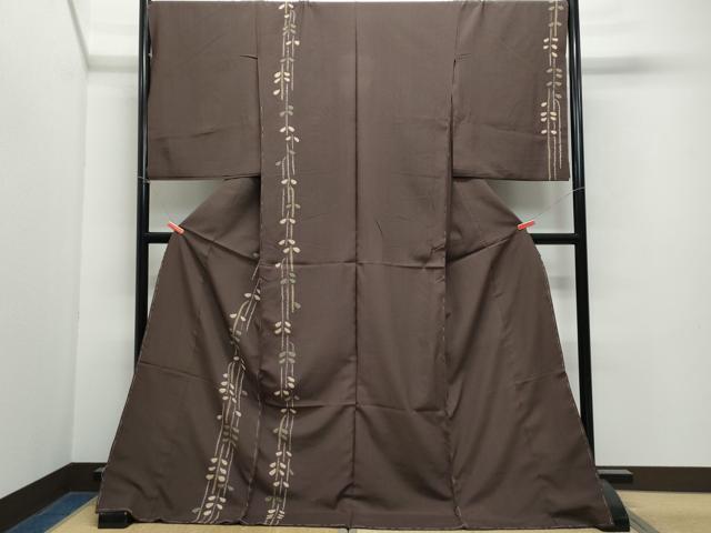 平和屋着物●訪問着　絞り　枝葉文　仮絵羽　正絹　逸品　未使用　CAAX0879vf