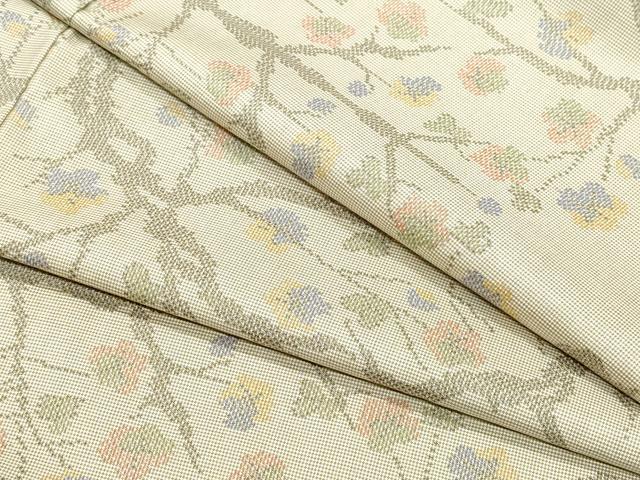 平和屋着物●本場大島紬　7マルキ　枝梅文　正絹　逸品　CAAX0881vf