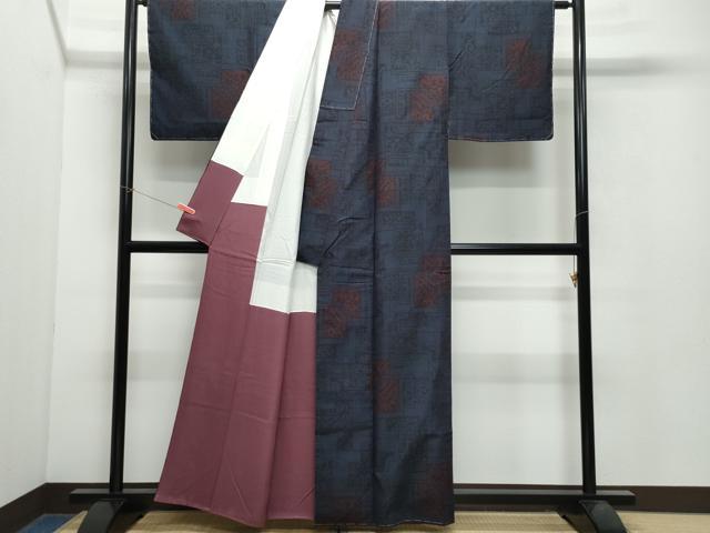 平和屋着物●本場結城紬　80亀甲　籬花文　正絹　逸品　未使用　CAAS0310th 平和屋着物○本場結城紬 80亀甲 籬花文 正絹 逸品 未使用 CAAS0310th