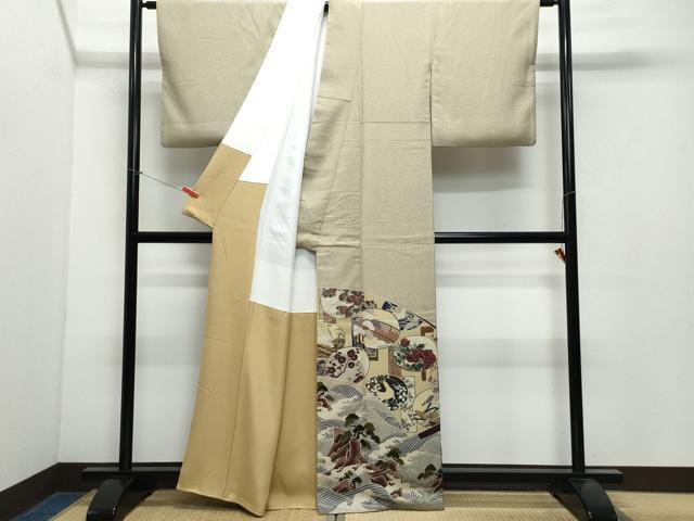 平和屋着物○日本画家 霜鳥忍の世界 彩天目織 訪問着 立波