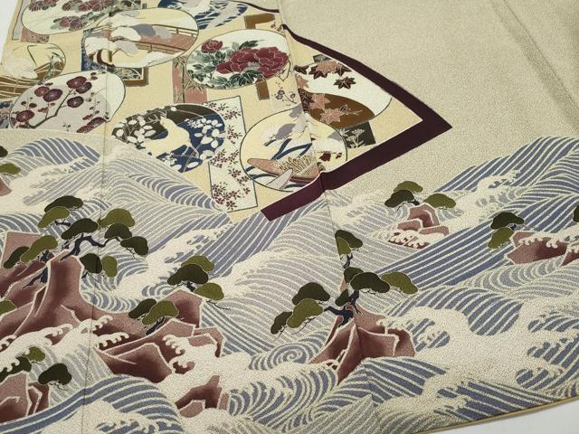 平和屋着物○日本画家 霜鳥忍の世界 彩天目織 訪問着 立波