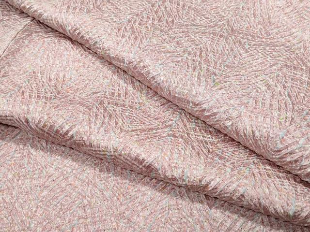 平和屋着物●名門　藤娘きぬたや・総絞り(杢目絞り)　小紋　正絹　逸品　CAAX0902vf