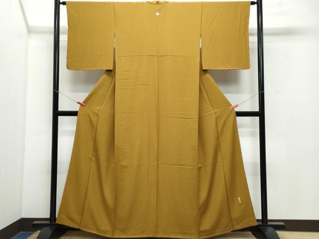 平和屋着物●上質な色無地　作家物　芝翫茶色　正絹　逸品　未使用　CAAX0915vf 平和屋着物○上質な色無地 作家物 芝翫茶色 正絹 逸品 未使用