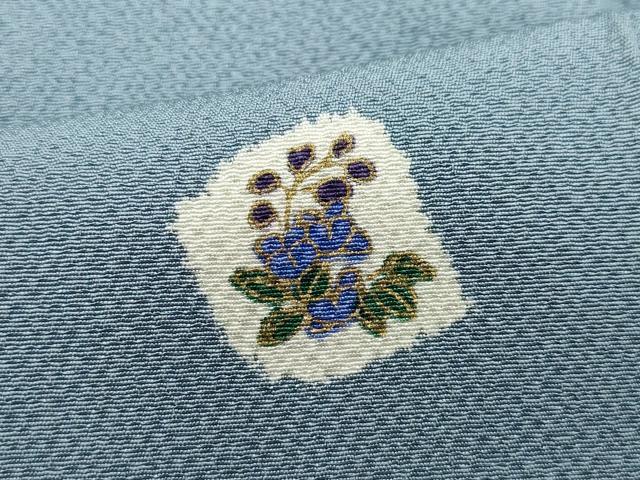 平和屋着物●上質な小紋　草花文　金彩　鬼しぼ縮緬　正絹　逸品　CAAX0926vf 平和屋着物○上質な小紋 草花文 金彩 鬼しぼ縮緬 正絹 逸品 CAAX0926vf