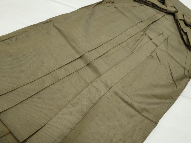 平和屋着物●男性　馬乗り袴　紬地　媚茶色　やまと誂製　正絹　逸品　CAAX0934vf