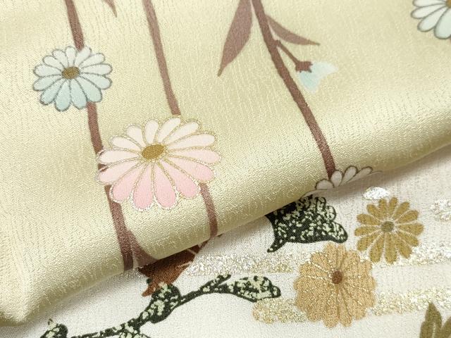 平和屋着物○訪問着 草花文 金銀彩 正絹 逸品 CAAX0952vf 付け下げ