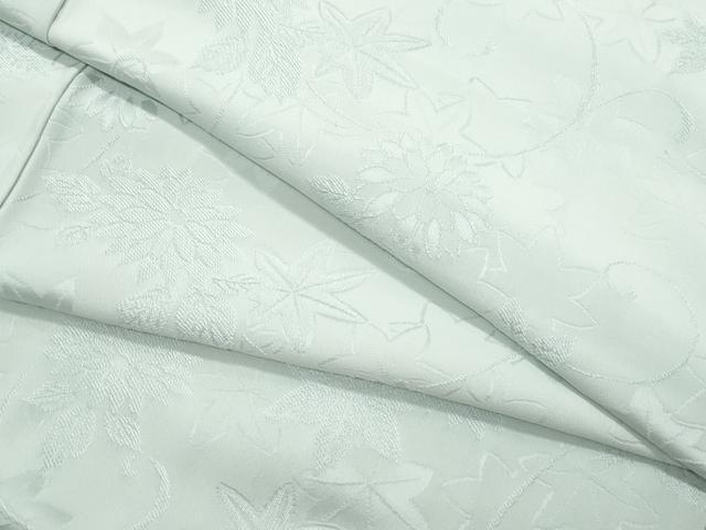 平和屋着物●上質な色無地　楓花唐草地紋　柳鼠色　正絹　逸品　CAAX0956vf