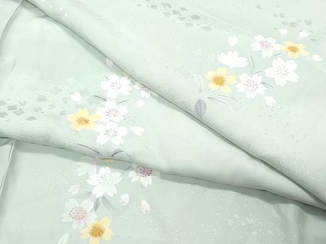 平和屋着物●長襦袢　無双仕立て　舞桜　正絹　逸品　CAAX0968vf