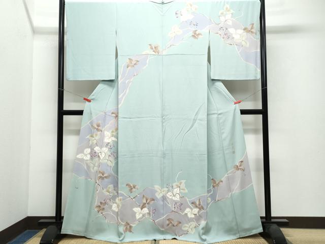 平和屋着物●訪問着　作家物　花唐草文　金彩　鈴乃屋扱い　正絹　逸品　CAAX0988vf