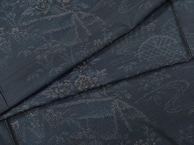 平和屋着物●本場大島紬　風景籬草花文　やまと誂製　正絹　逸品　CAAX1017vf