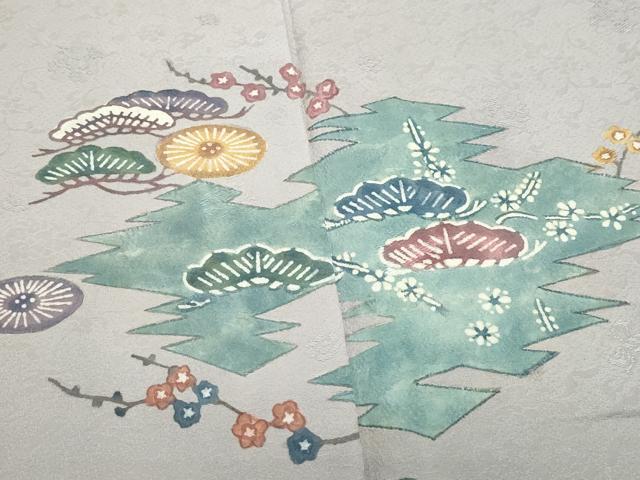 平和屋着物○豪華色留袖 型染め 松花文 正絹 逸品 CAAX1031vf