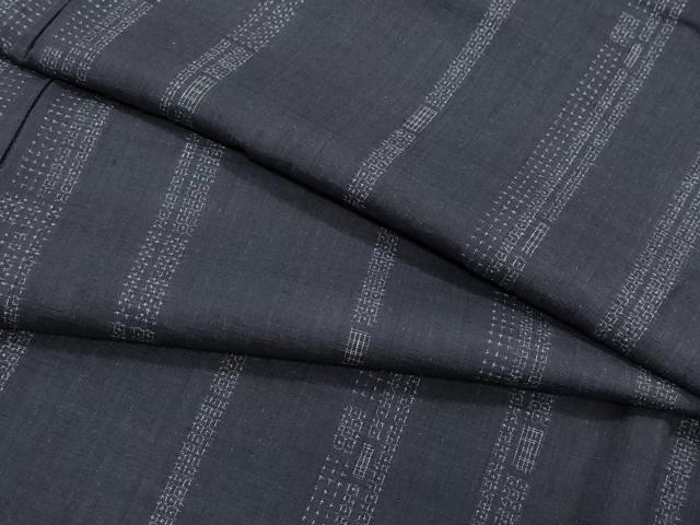 平和屋着物●結城紬　100亀甲　縞　ますいわ屋扱い　正絹　逸品　CAAX1037vf