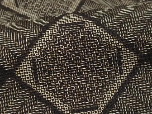 平和屋着物○本場大島紬 龍郷絣 正絹 逸品 CAAX1040vf