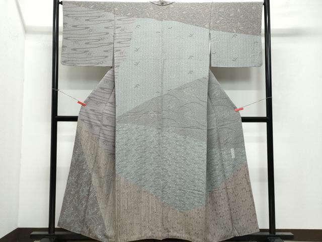 平和屋着物●訪問着　作家物　草花文　正絹　逸品　CAAX1052vf