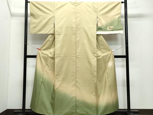 平和屋着物●訪問着　作家物　白山紬　霞文　正絹　逸品　CAAX1063vf