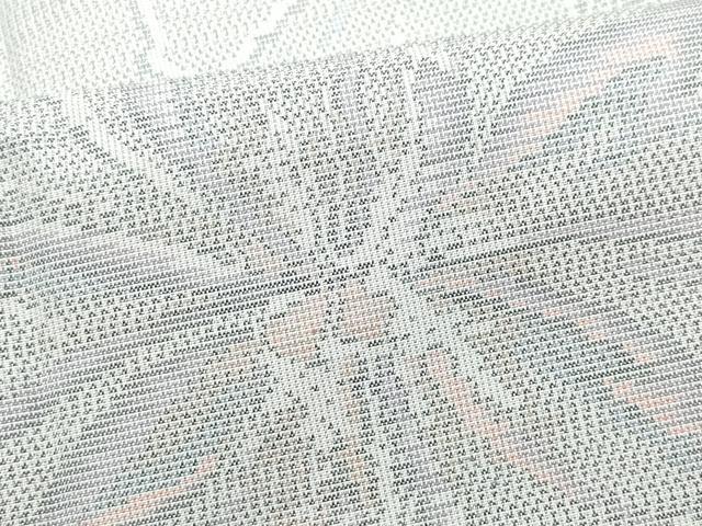 平和屋着物○本場大島紬 白大島 舞花文 大野織物謹製 証紙付き 正絹