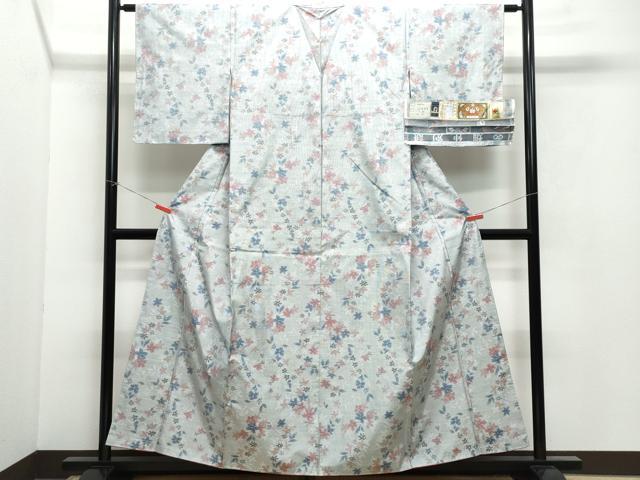 平和屋着物●本場大島紬　7マルキ　舞花文　正絹　逸品　DAAV3317du 平和屋着物○本場大島紬 7マルキ 舞花文 正絹 逸品 DAAV3317du 平和屋着物