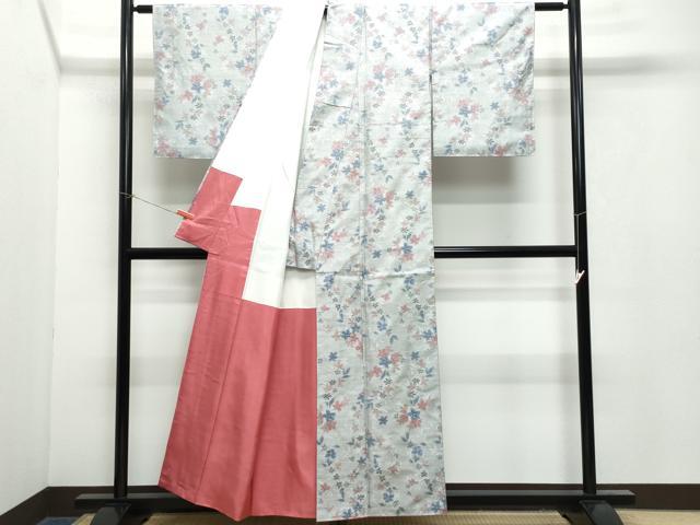 平和屋着物○訪問着 紬地 かがり火 正絹 逸品 AABC4979zg 平和屋着物○