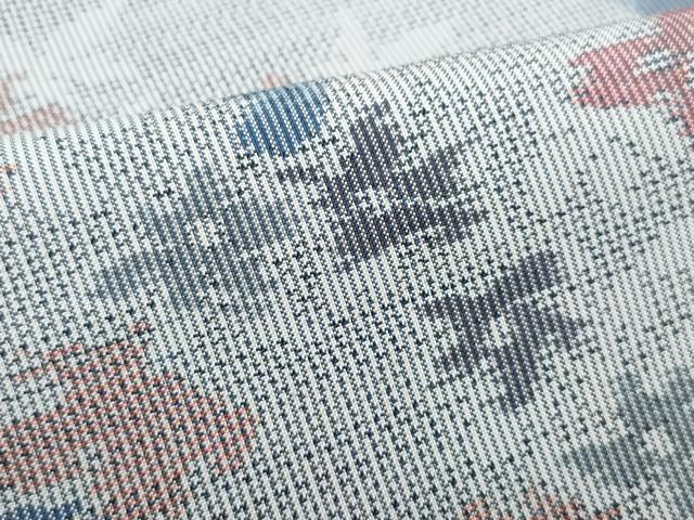 平和屋着物○本場大島紬 7マルキ 泥染め 舞花文 たかし謹製 証紙付き