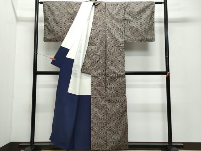 平和屋着物○本場大島紬 道行コートセット 龍郷絣 正絹 逸品 CAAX1076vf