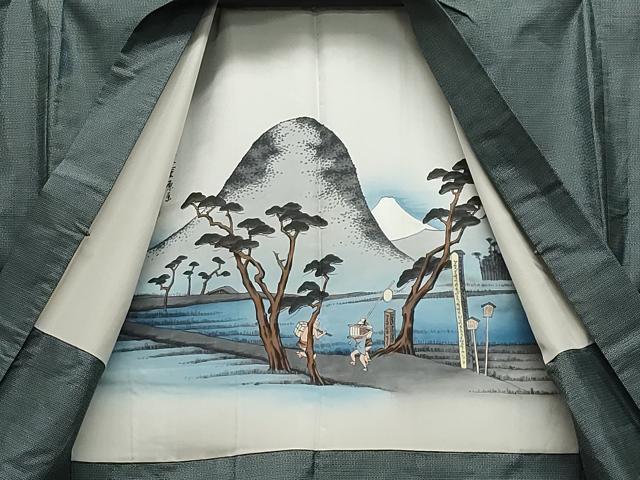 平和屋着物○男性 本場大島紬 アンサンブル 100亀甲 総詰め 正絹 逸品