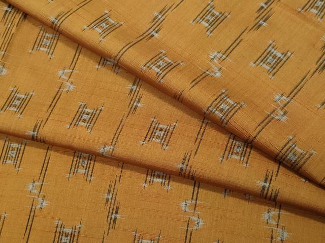 平和屋着物●上質な紬　絣文様　正絹　逸品　CAAX1094vf