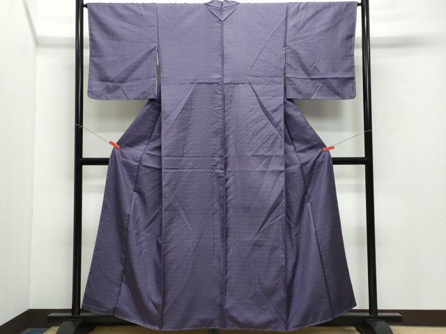 平和屋着物●上質な紬　花織　滅紫色　まるやま扱い　正絹　逸品　CAAX1097vf 平和屋着物○上質な紬 花織 滅紫色 まるやま扱い 正絹 逸品 CAAX1097vf