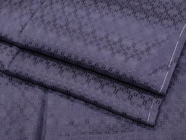 平和屋着物●上質な紬　花織　滅紫色　まるやま扱い　正絹　逸品　CAAX1097vf