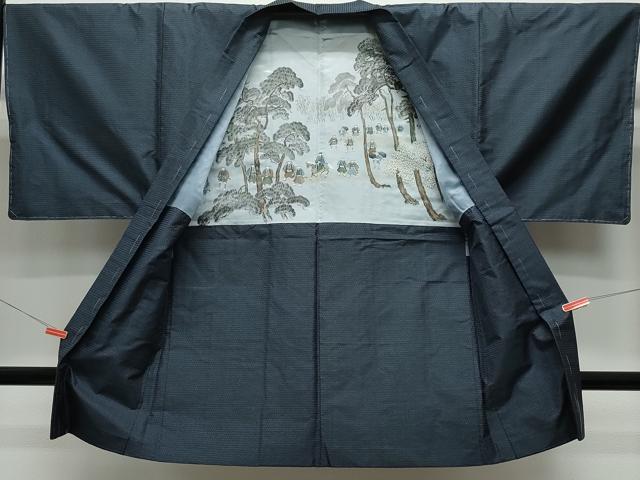 平和屋着物○男性 本場大島紬 アンサンブル・長襦袢セット 100亀甲 総