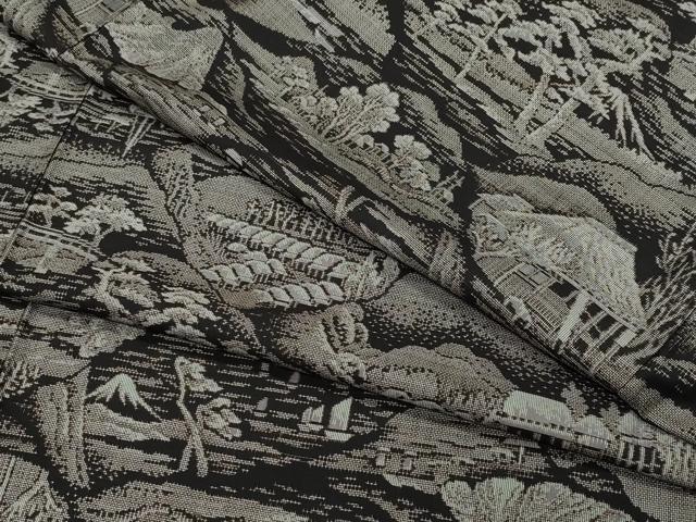 平和屋着物●希少　本場大島紬　12マルキ　風景草木文　ますいわ屋扱い　正絹　逸品　CAAX1116vf