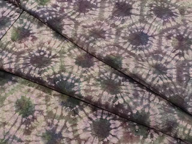 平和屋着物●菅原工房　菅原結作　漢方染紬　総絞り　吉祥文　正絹　逸品　CAAX1135vf