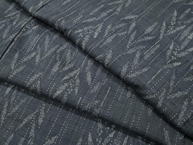 平和屋着物●本場結城紬　重要無形文化財　100亀甲　枝葉文　正絹　逸品　CAAX1137vf