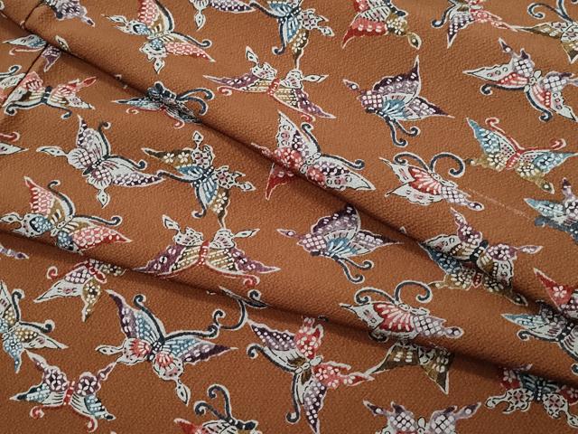 平和屋着物●上質な小紋　型染め　舞蝶文　正絹　逸品　CAAX1154vf