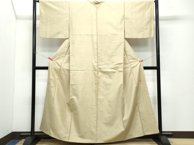 平和屋着物●色留訪問着　紬地　枝花文　正絹　逸品　CAAX1182vf