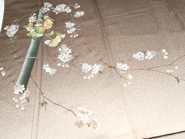 平和屋着物○訪問着 大月純 螺鈿 竹枝花文 金銀彩 さが美