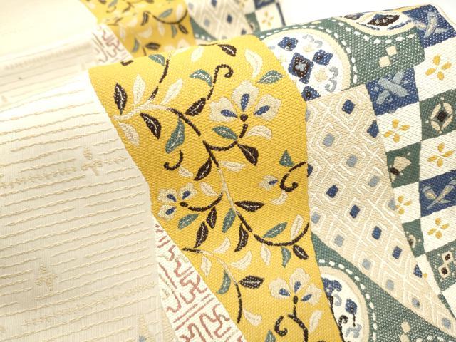 袋帯　六通柄　　花柄 黒金色 袋帯 振袖用 正絹 桜紋様 黒x紫金 金糸銀糸 ラメ糸 六通柄