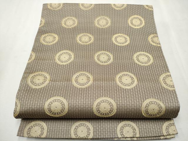 平和屋着物●全通柄　京袋帯　糸屋輪宝　金糸　正絹　逸品　CAAX1311hy