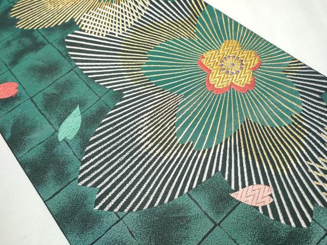 平和屋着物○六通柄袋帯 舞桜文 金銀糸 正絹 逸品 CAAX1319hy