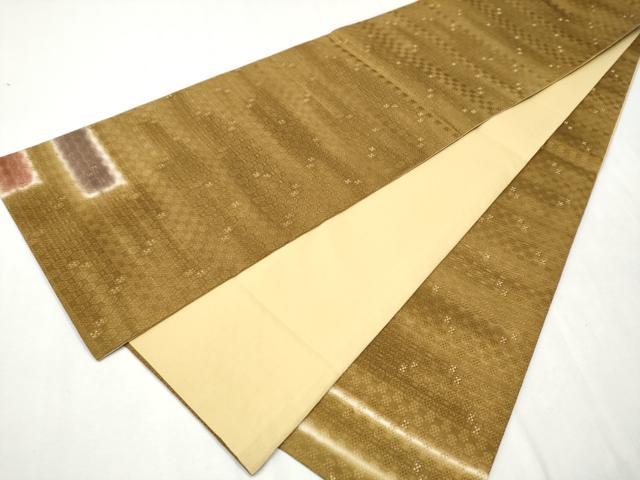 平和屋着物○太鼓柄袋帯 花織 霞文 金糸 正絹 逸品 CAAX1393hy