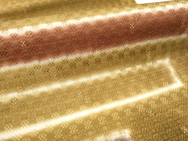 平和屋着物○太鼓柄袋帯 花織 霞文 金糸 正絹 逸品 CAAX1393hy