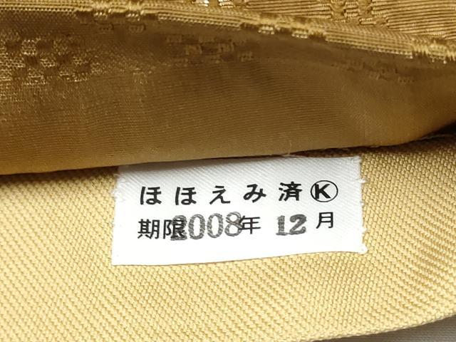 平和屋着物○太鼓柄袋帯 花織 霞文 金糸 正絹 逸品 CAAX1393hy