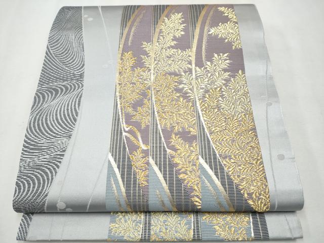 平和屋着物●六通柄袋帯　優美天晴　六華泉　金糸　正絹　逸品　CAAX1422hy