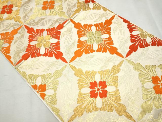 平和屋着物●西陣　川島織物　六通柄　本袋帯　鳳凰花文　金糸　正絹　逸品　CAAX1443hy 平和屋着物○西陣 川島織物 六通柄 本袋帯 鳳凰花文 金糸