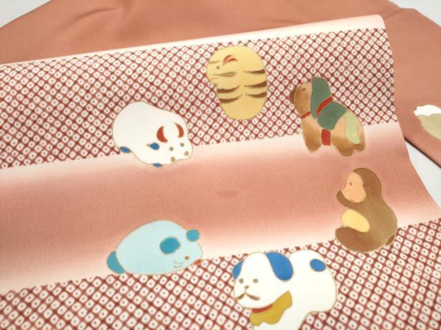 平和屋着物●塩瀬　九寸名古屋帯　十二支　金彩　正絹　逸品　CAAX1449hy 平和屋着物○塩瀬 九寸名古屋帯 十二支 金彩 正絹 逸品 CAAX1449hy