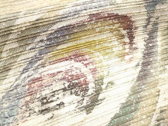 平和屋着物○太鼓柄袋帯 流水文 金通し地 さが美扱い 正絹 逸品