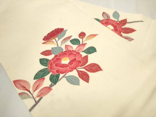 平和屋着物○本加賀友禅作家 和田与吉 九寸名古屋帯 型染め 枝椿 鬼